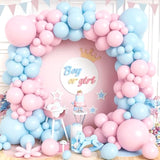 Pink & Blue Balloon Garland Kit: 120pcs Gender Reveal Arch