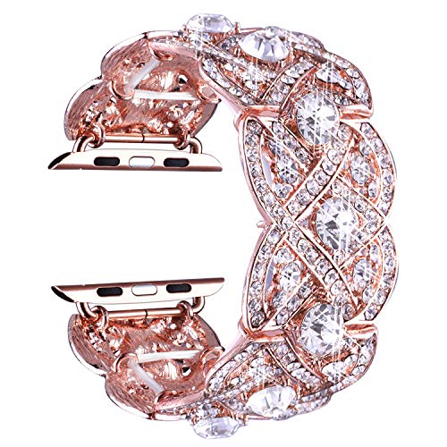 Bling Bands Compatible with Apple Watch Ultra Band 38mm 40mm 41mm 42mm 44mm 45mm 49mm Iwatch Series SE 9 8 7 6 5 4 3 2 1, Diamond Rhinestone