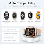 Portable Magnetic Charging Dock For Apple Watch, Wireless Fast Watch Charger Stand With Charging Cable, Support Nightstand Mode, Compatible With Apple Watch 10 9 8 7 Se 6 5 4 3 2/Ultra 2-White
