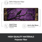 Gothic Raven Gaming Mouse Pad, Mouse Pad, Desk Mat, Non-Slip Rubber Base Mousepads For Computers Laptop Office School Home Accessories Decor Gifts 31.5" X 11.8"