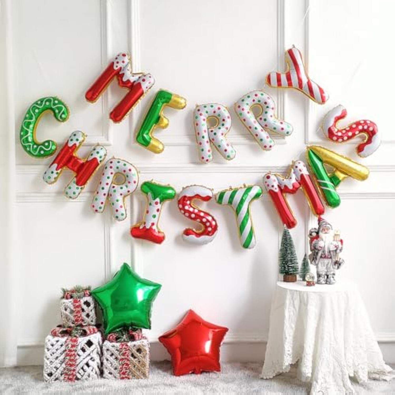 Christmas Balloon Garland Arch Kit, 157Pcs Red Green Gold Latex Balloons With Candy Cane Merry Christmas Foil Balloon For Xmas Holiday New Year Lollipop Party Decorations (Red Green)