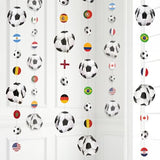 3D 2026 World Cup Theme Birthday Party Decorations Soccer Garland Soccer Party Decorations Boy Game Day Football Banner Sports Themed Hanging Streamers Photo Backdrop Sports Decor Supplies