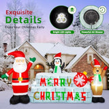 10Ft Christmas Inflatable Outdoor Decoration, Merry Christmas Inflatable Banner Blow Up Yard Decorations Inflatable Sant
