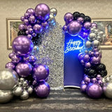 100pcs 5in Metallic Purple Latex Balloons for Birthday Baby Shower & Party