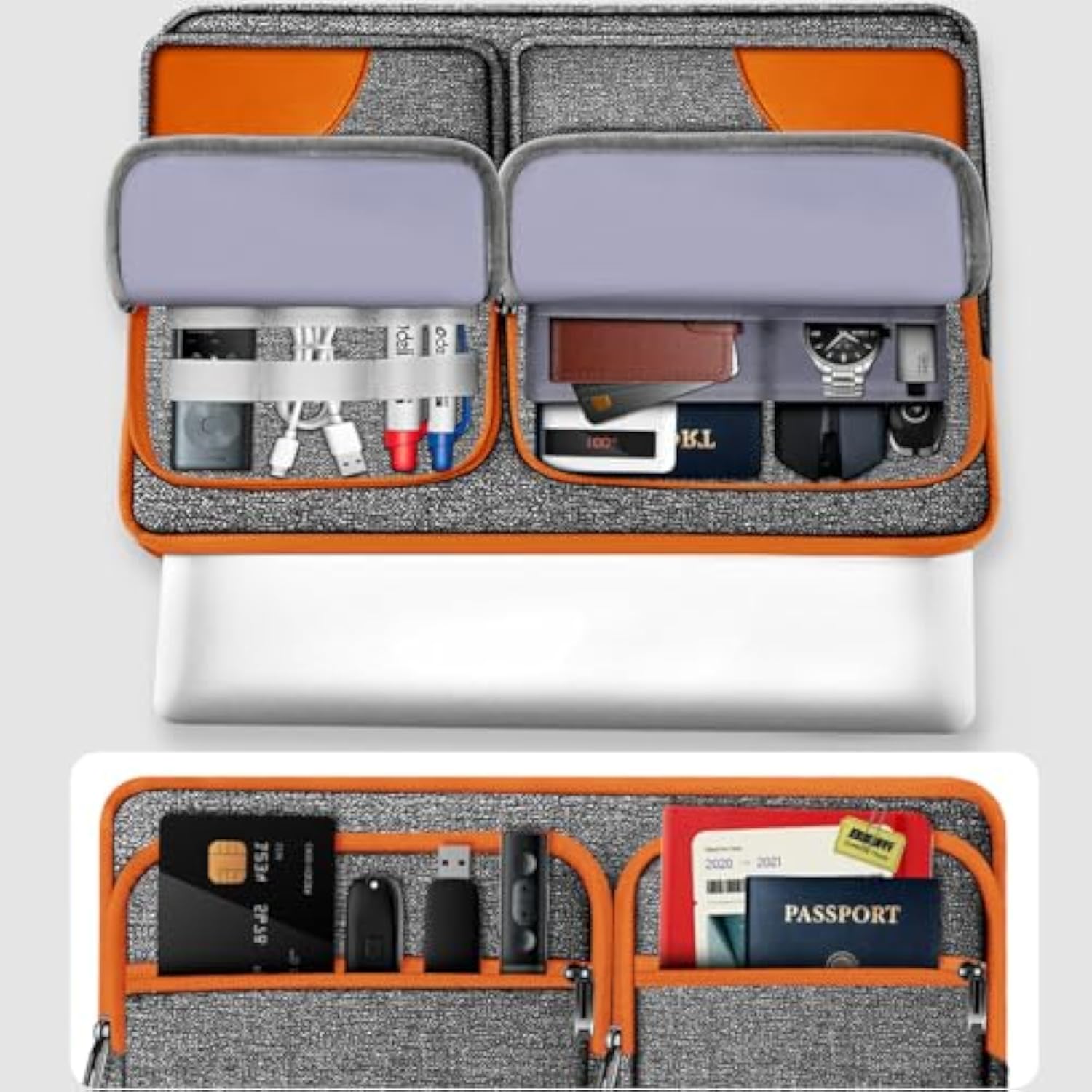 Laptop Case 15 15.6 16 Inches Sleeve With 5 Pockets Compatible With Macbook Pro 16 Inch 2025-2019 M4 M3 M2 M1, Mac 15.4" And Most 15-16 Inch Notebooks?Dg01Og01