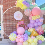 Pastel Ice Cream Balloon Garland Arch Kit, 157Pcs Sweet Candy Ice Cream Foil Balloons For Kids Donut Grow Up Baby Shower Two Sweet Girls Birthday Party Decorations
