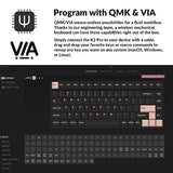 K2 Pro Qmk/Via Wireless Mechanical Keyboard, Custom Programmable Macro Wired Keyboard With Hot-Swappable K Pro Red Switch White Led Backlight Pbt Keycaps For Mac Windows Linux