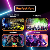 100pcs 6in Blue Glow Sticks with End Caps & Lanyards for Party Favors