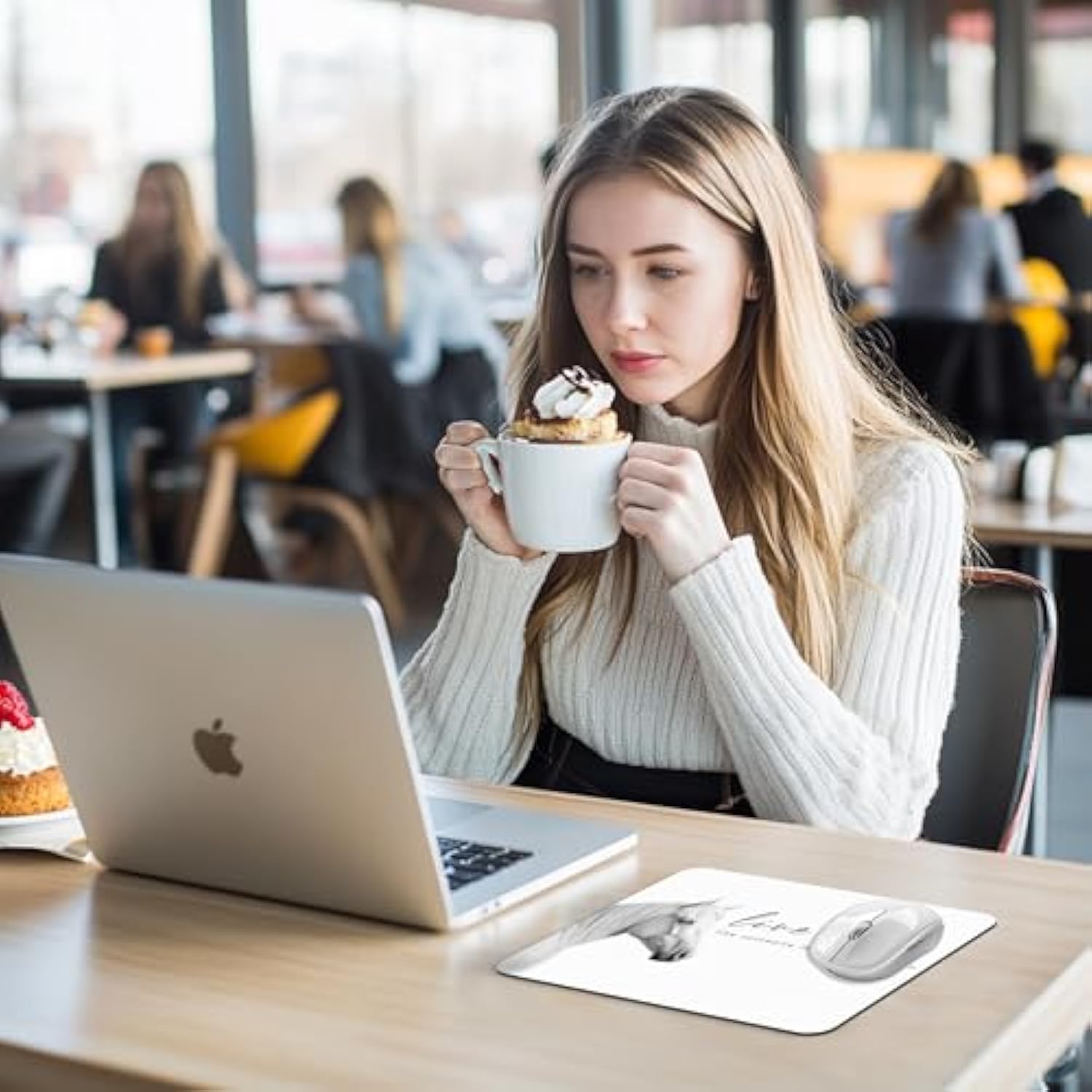 Western Horse Mouse Pad - Inspirational Preppy Mousepad, Western Horse Decor Office Desk Decor Mouse Pads, Gifts For Employees, Cowgirl Preppy Coworker Gifts, 9.5X8 Inches (Live Open)