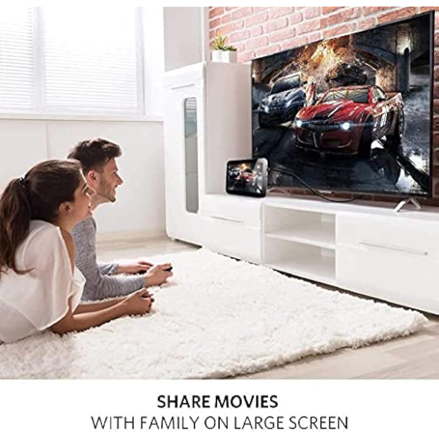 Micro Usb To Hdmi 1080P 4K Cable 1.5M/ 5Ft Converter, Compatible With Videos P