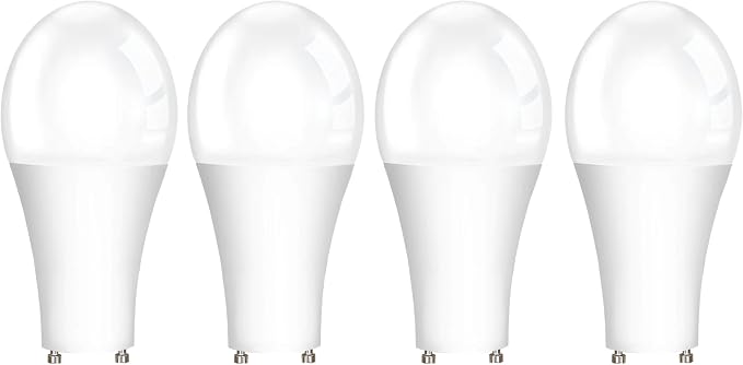 GU24 LED Light Bulbs 4 Pack 9W 75W Equivalent 1100 Lumens 4000K Cool White Twist Lock