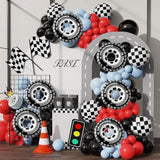 30 Inch Wheel Balloons, Race Car Tire Balloons, Racing Cars Wheels Theme Birthday Party Decorations Supplies For Men And Boys 6Pcs