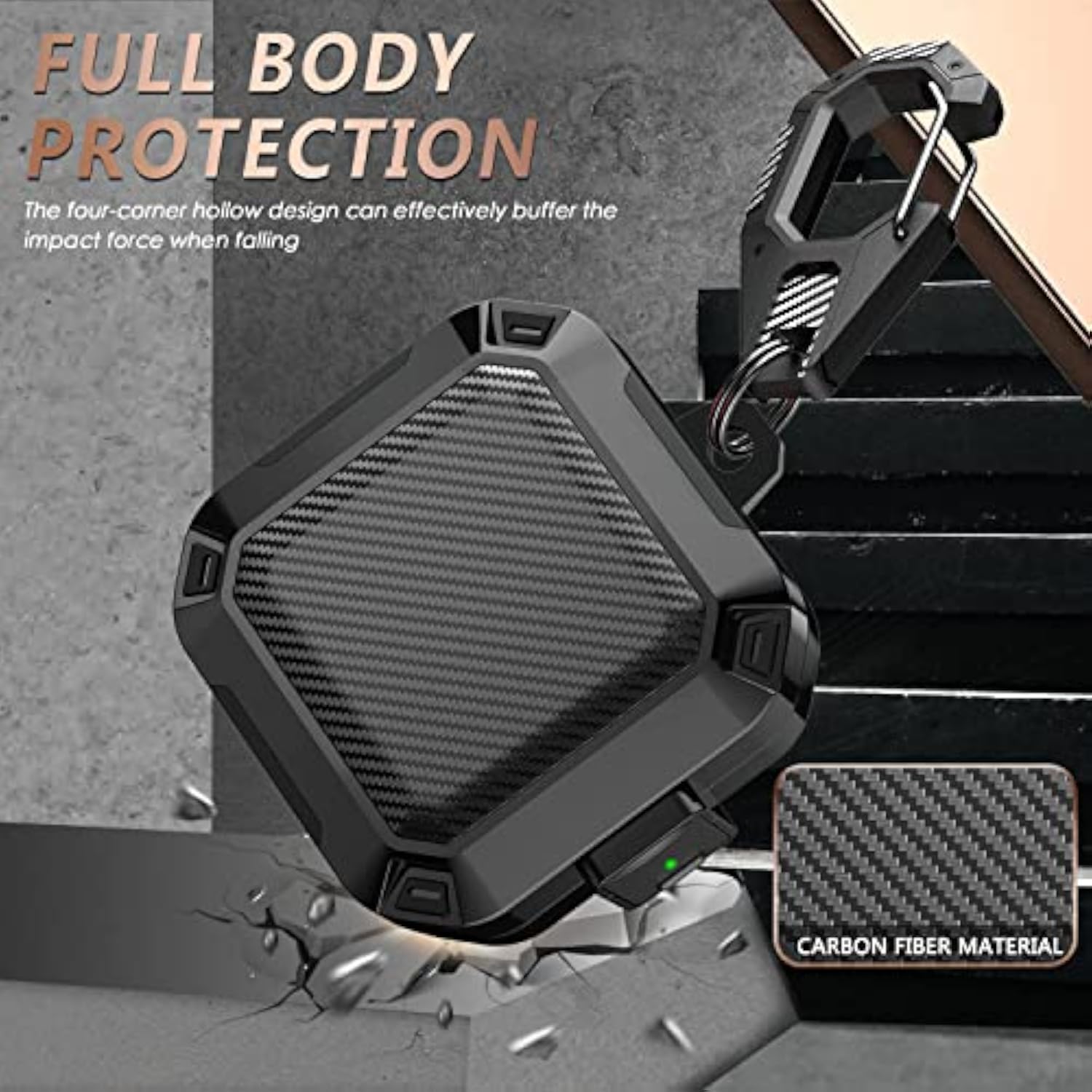 Beats Fit Pro Case Cover 1st Gen 2021 with Safety Lock - Black