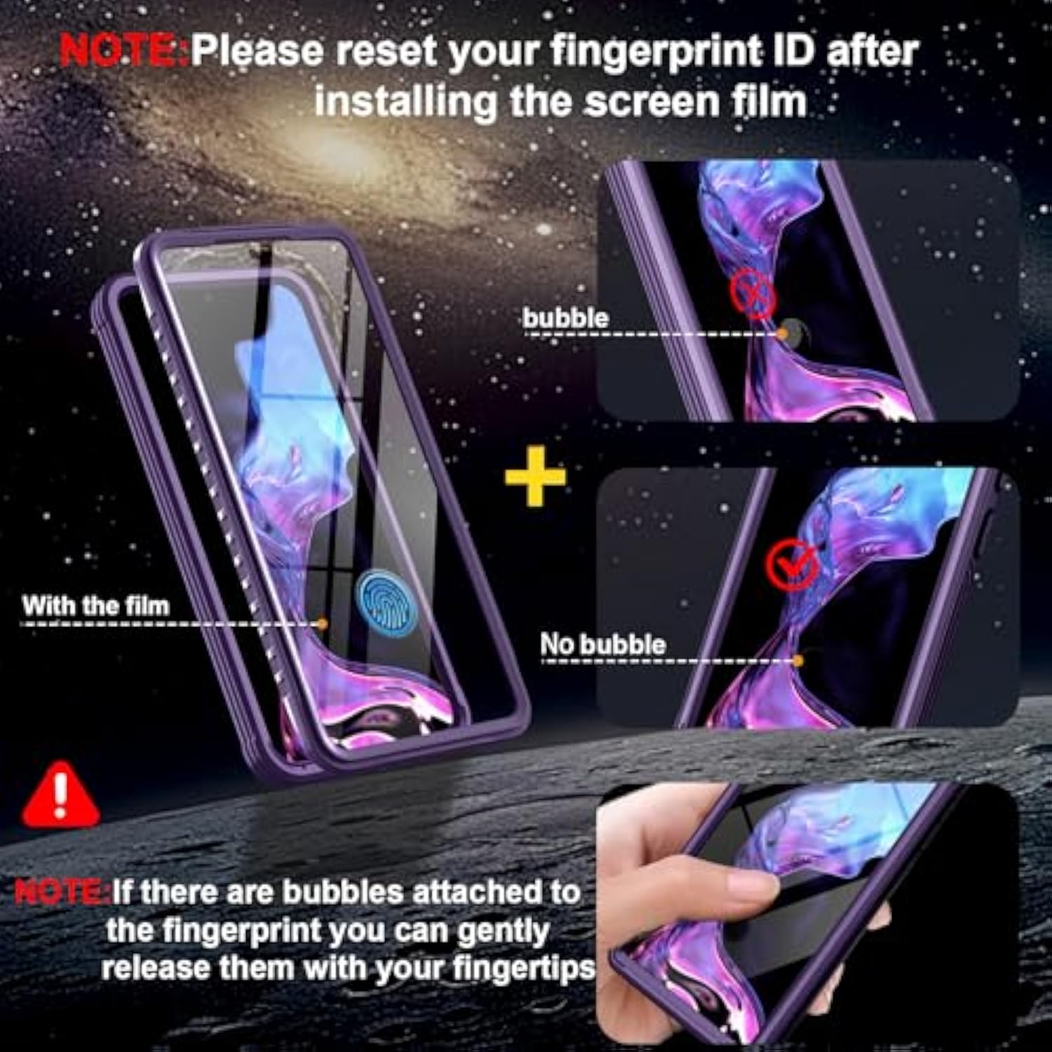 For Samsung Galaxy S25 Plus Case Glitter,Compatible With Magsafe[Built-In Tempered Glass Screen Protector & Camera Lens Protection] Full Body Shockproof Protective Bling Phone Case,Amethyst