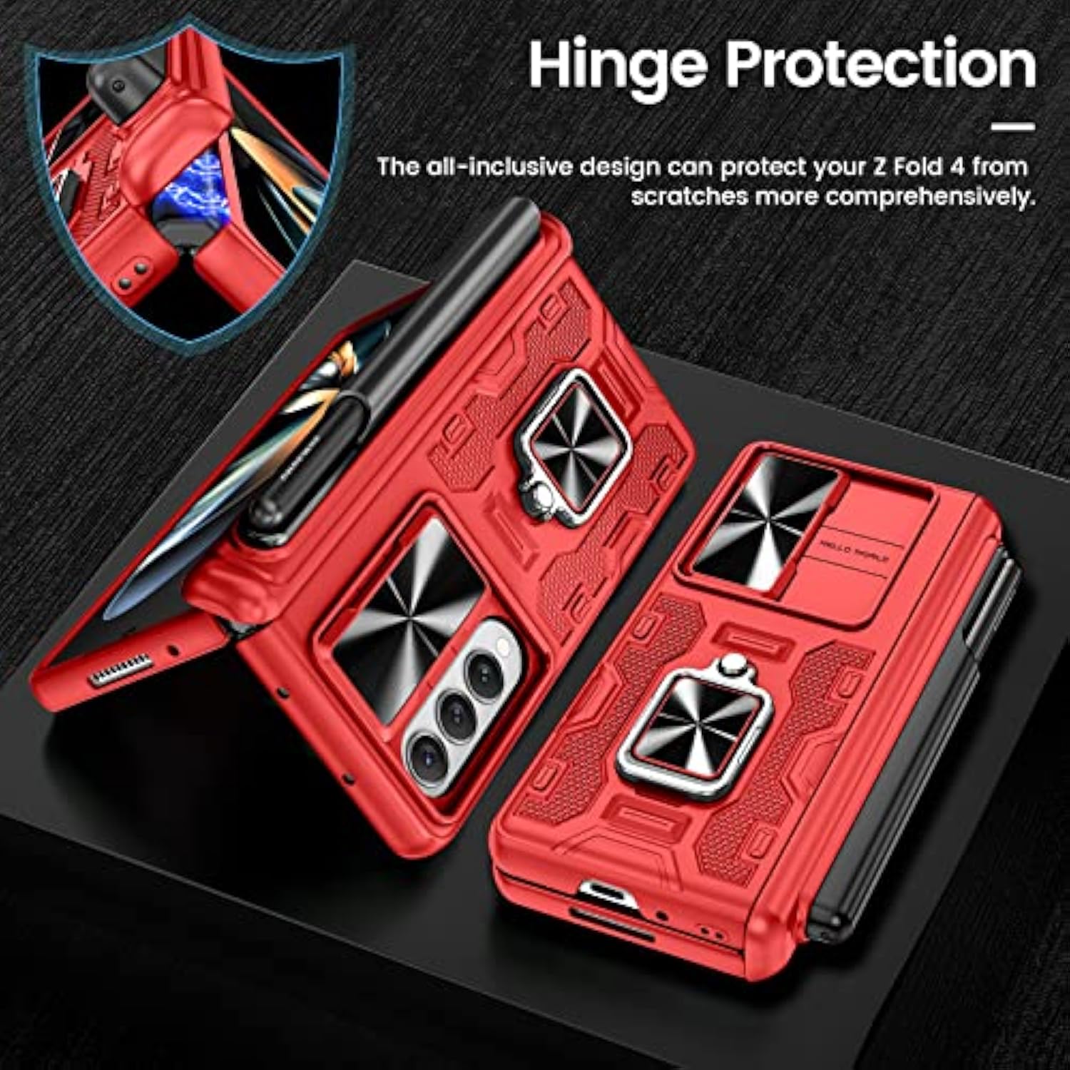 Samsung Galaxy Z Fold 4 Case with S Pen Holder