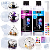 Epoxy Resin Kits And Molds Complete Set, 16Oz Resin Art Kit With Silicone Molds, Pigment, Dried Flowers, Crafts For Adults, Beginners, Art Supplies For Diy Lovers, Diy Gift For Women