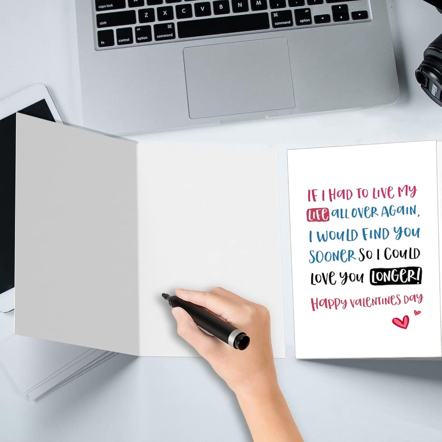 Romantic Love Poem Valentine'S Day Card, Sweet Valentines Day Card For Him Her, If I Had To Live My Life All Over Again...
