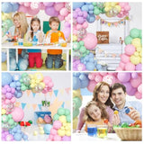 153Pcs Easter Balloon Arch Garland Kit, Different Sizes 18 12 10 5 Inch Pink Blue Green Latex Rabbit Print Confetti Pastel Balloons For Spring Wedding Rainbow Birthday Party Decorations