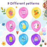 45 Piece Easter Party Latex Balloons Decorations, Easter Eggs Bunny Chick Balloon Hello Spring Happy Easter Decor For Spring Easter Birthday Theme Party Supplies Indoor Outdoor