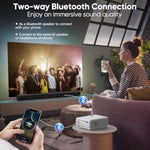 Projector With Wifi And Bluetooth, Upgrade Outdoor Projector, Mini Movie Projector Supports 1080P Synchronize Smartphone Screen By Wifi/Usb Cable For Home Entertainment