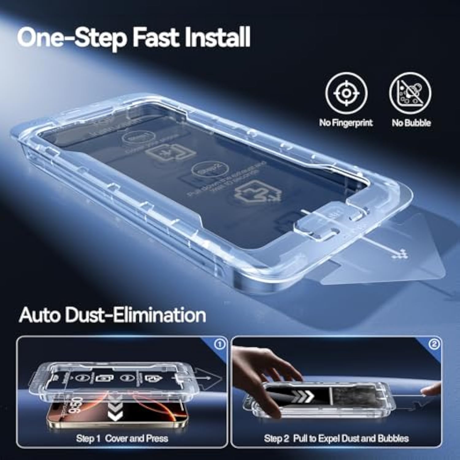 2Pack For Iphone 16 Pro Max Privacy Screen Protector Anti-Glare Tempered Glass [True 28°Anti Spy] [9H Hardness] [Auto Dust-Elimination Install]