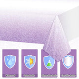 98 Pcs Gradient Pastel Purple Tableware - Plates, Napkins, Tablecloth & Party Decorations - Light Purple Sprinkle Wedding & Birthday Table Cover & Party Favors