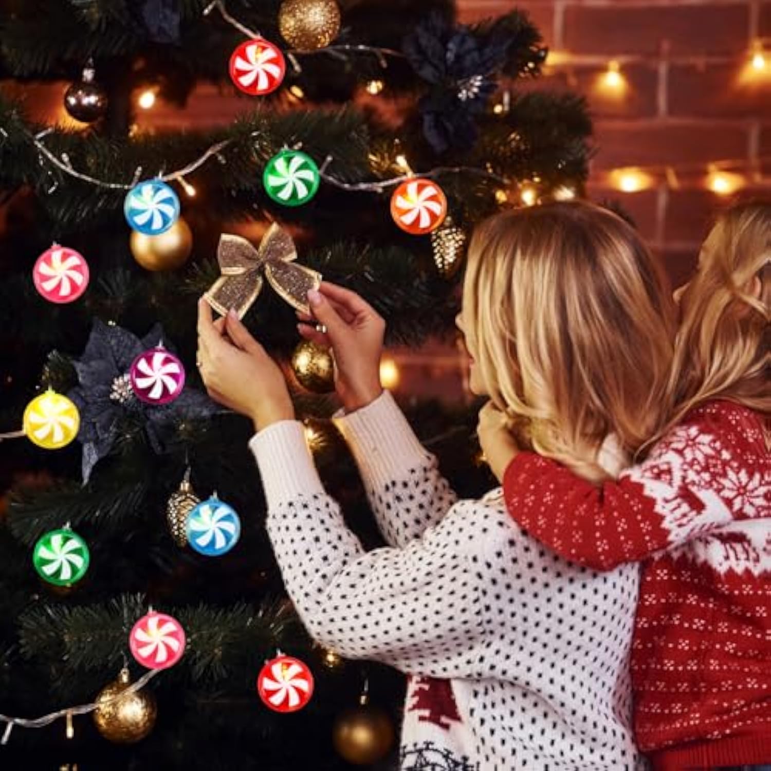 11 Ft Christmas Candy Cane String Lights Candy Decoration 21 Led Battery Operated Fairy Lights In 7 Colors Cute Sweet Pe