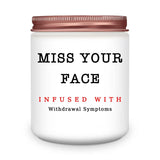 Gifts For Women, Men, Friends, Sister, Bestie, Christmas Birthday Candles For Her Him, Unique Friendship Gift For Friend, Miss Your Face Scented Candle