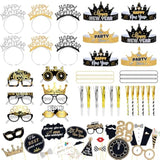 74pc New Year Party Favors 2026 Photo Props, Hats, & Noise Makers