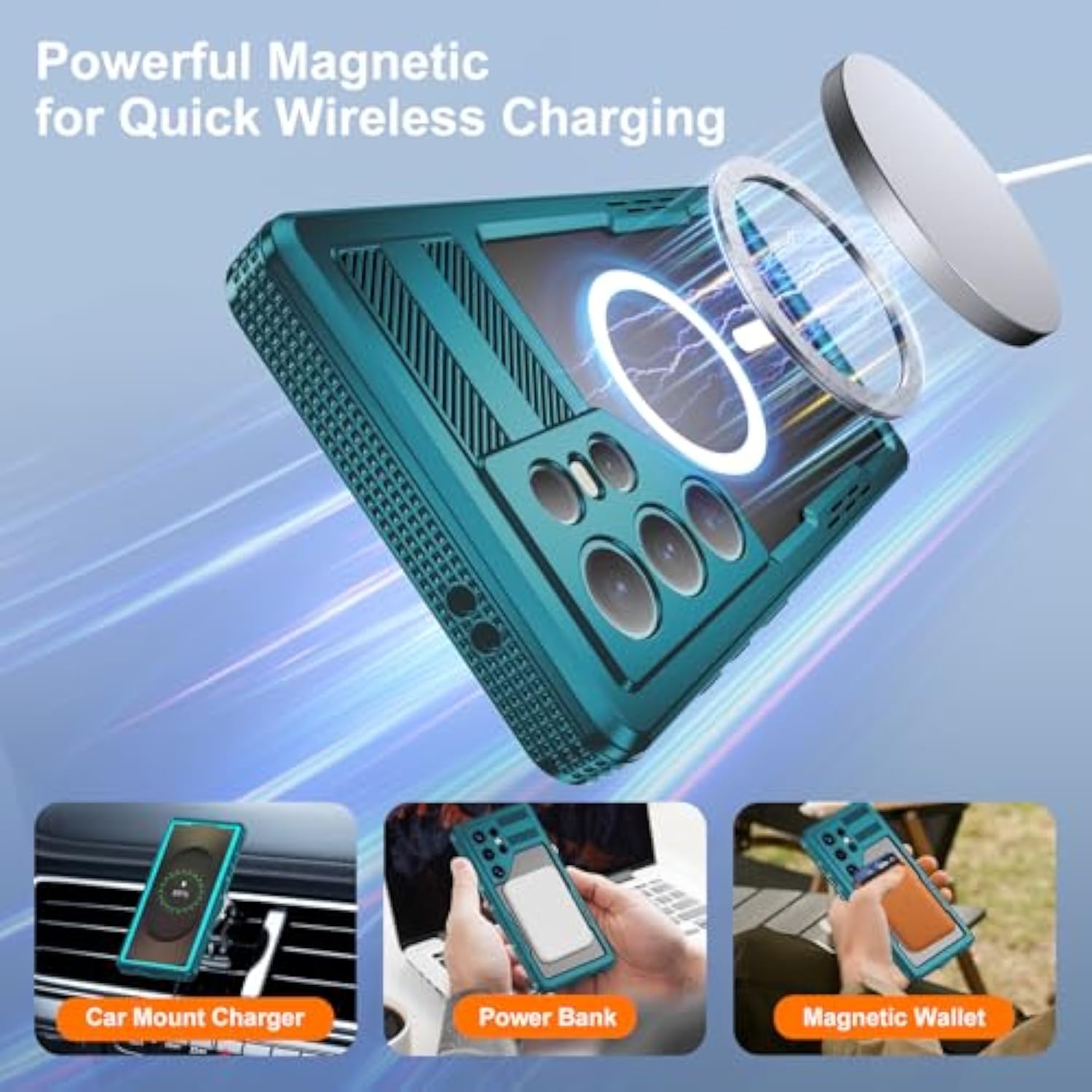 For Samsung Galaxy S25 Ultra Waterproof Case, [Fit For Magsafe] [Ip68 Underwater] [12Ft Military Shockproof], Built-In Screen & Lens Protector, Full Body Protection For S25 Ultra 6.9", Teal