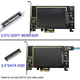 U.2 To Pcie Expansion Card,Sff 8639 To Pcie 3.0 X4 Riser Card,Pci-E 3.0 X4 Sat