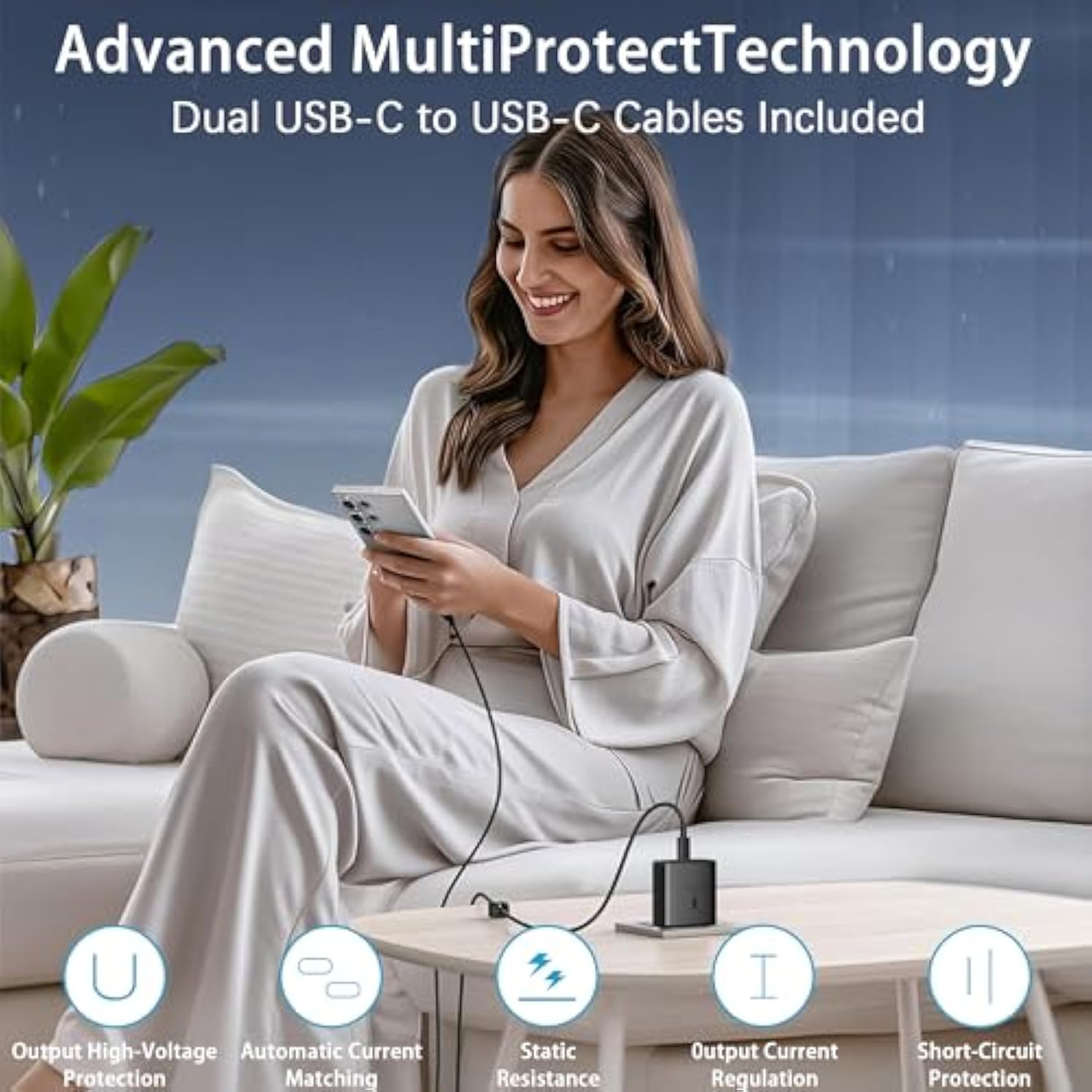 2025 New 45W Super Fast Charger Type C Pd3.0 [2 Pack] 45 Watt Usb-C Charger Android Wall Charging For Samsung Galaxy S25 Ultra/S25/S25+/S24 Ultra/S24+/S24/S23 S22 S21 Ultra/Z Fold 6 5/Z Flip 6 5 4