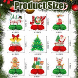 OIYUAMN 9 PCS Christmas Party Decorations Honeycomb Centerpieces