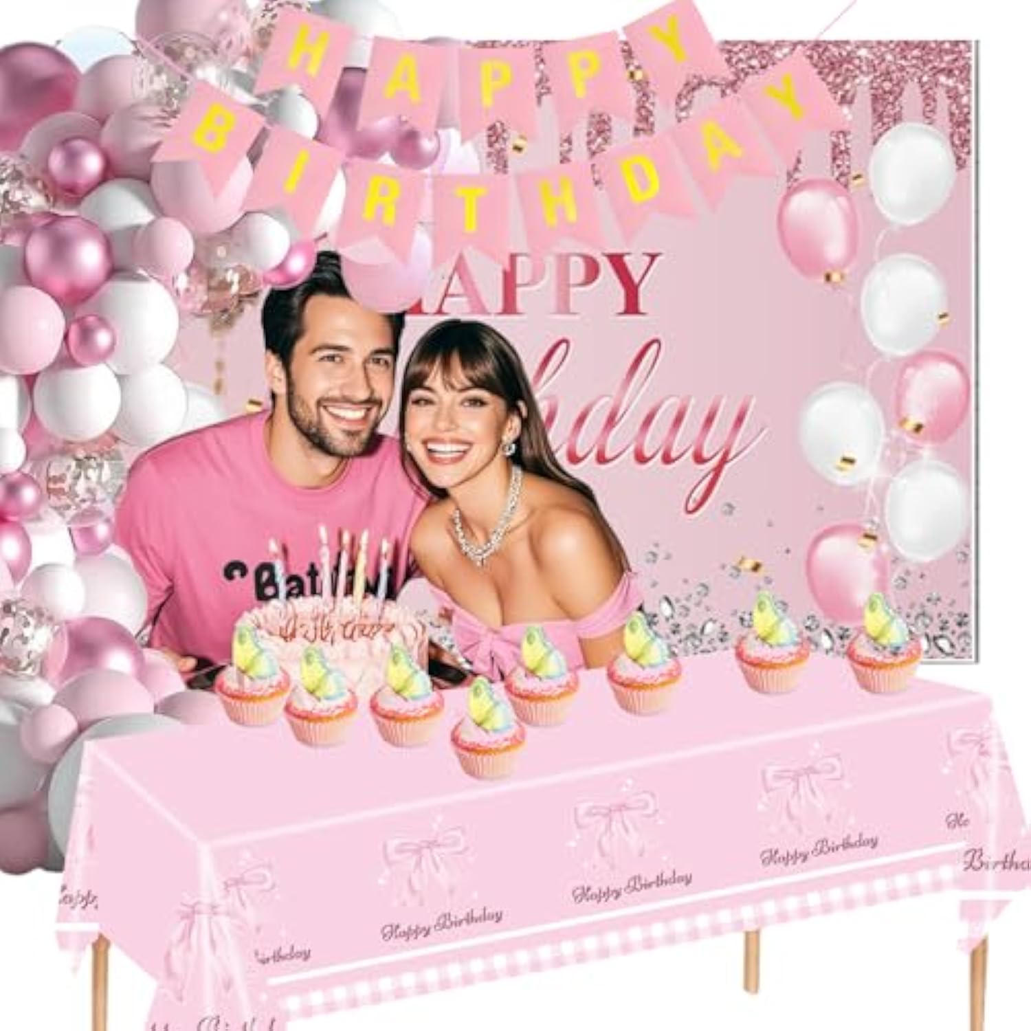 Dinosaur Birthday Party Decorations For Boys - Dinosaur Themed Party Supplies For Kids With Tablecloth, Banner, Backdrop, Cake Topper, Balloons & Stickers