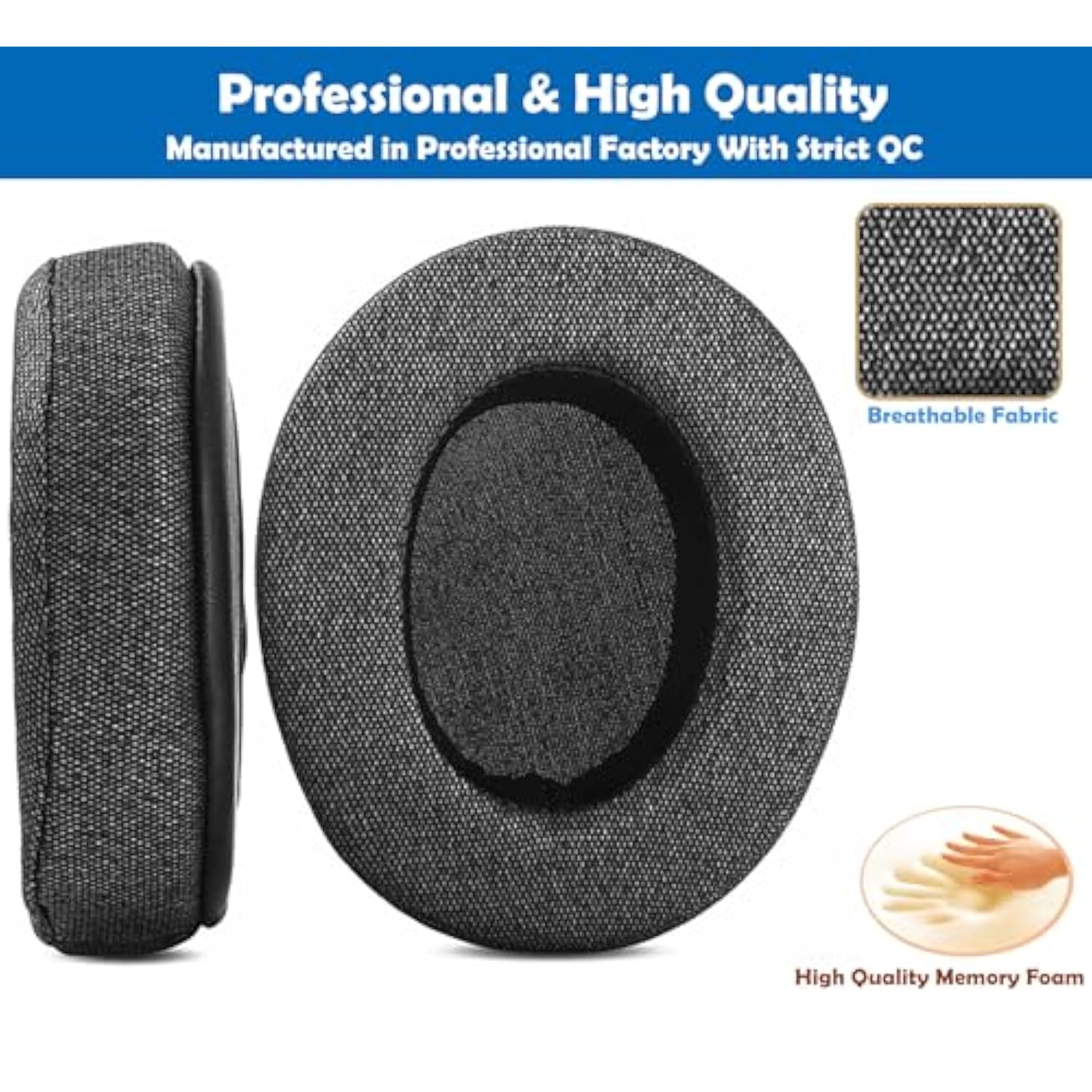 Breathable&Durable Earpads Cushion Replacement Compatible With Hyperx Cloud Alpha Headset Ear Pads With Professional Fabric And Memory Foam