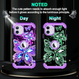 Glow in the Dark Heavy Duty Shockproof Case for Apple iPhone 11 6.1 inch, Compatible with iPhone 11 Case, Three Layer Full Protection Hard Plastic Bumper+Soft Silicone Protective Case