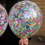 25-Pack Confetti Balloons for Birthday, Baby Shower & Family Party Decorations