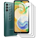 [3+2 Pack] For Samsung Galaxy A04S/Galaxy A13 5G/4G Screen Protector (3 Packs) With 2 Packs Camera Lens Protector,Hd Clear Scratch Resistant Bubble Free 9H Hardness Tempered Glass