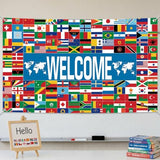 World Flag Banner, International Welcome Banner with 200+ Country Flags