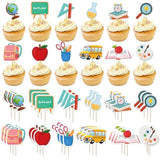 36Pcs Back To School Teacher Cupcake Toppers, Creative And Easy To Operate Decorations Cupcake Picks Book, School Safe Cupcakes & Teacher Cupcake Toppers Applicable For Opening Ceremony
