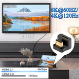 8K Mini Hdmi U Shape Angle Adapter Uhd2.1 Mini Hdmi Male To Mini Hdmi Female 1
