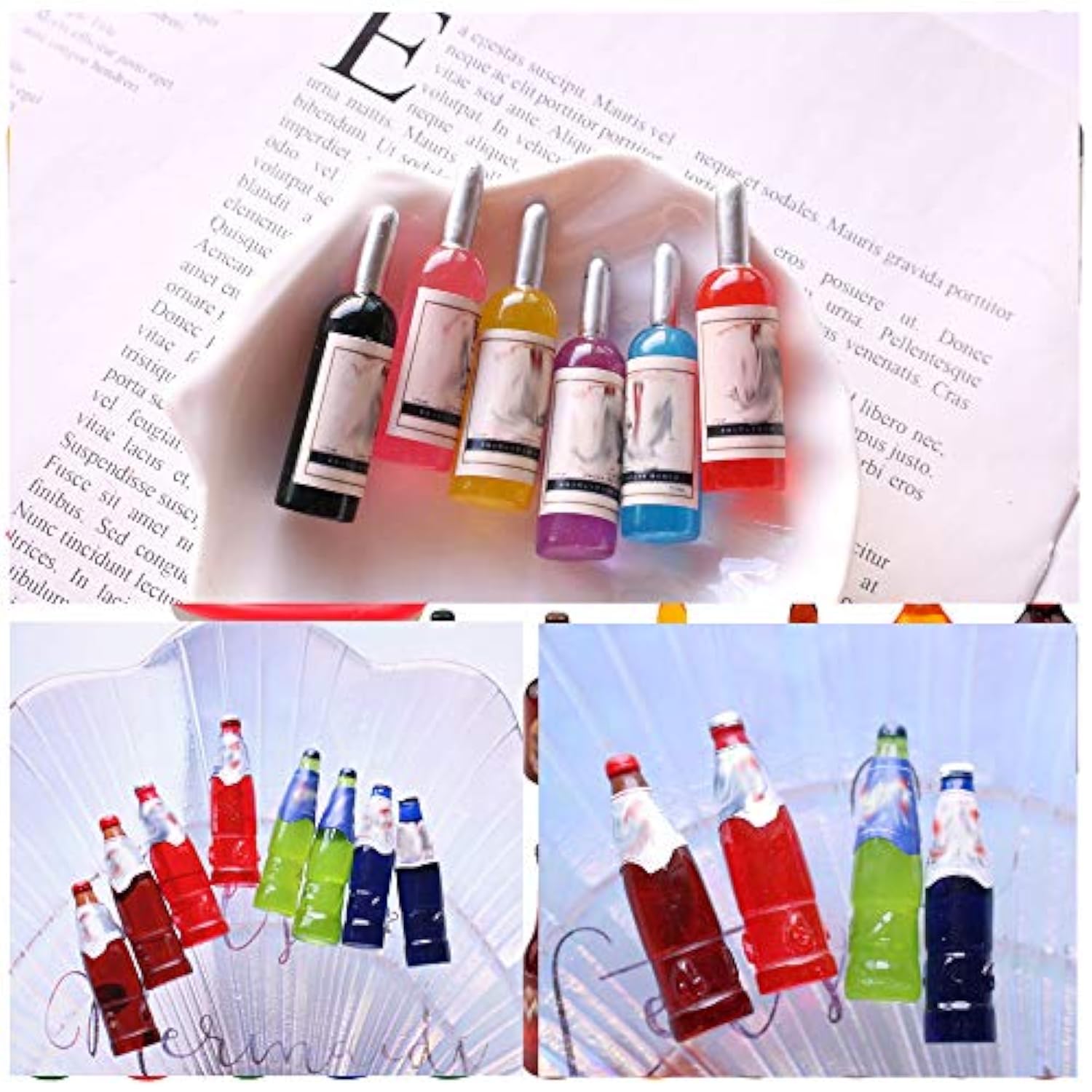 30 Pcs Mini Wine Bottle Cake Toppers with Mini Toilet Toy for Birthday & Bachelorette Party