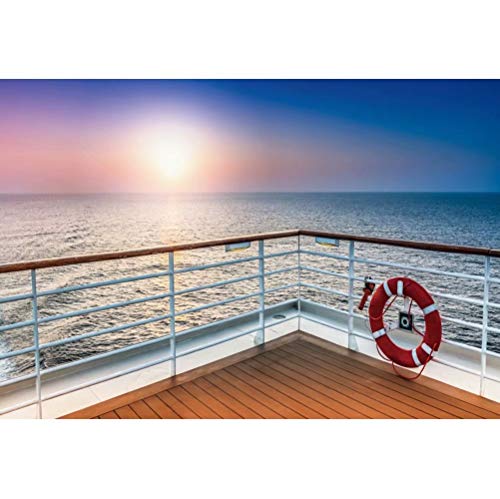 7x5ft Cruise Ship Backdrop for Party Decorations Sea Ocean Beach Photo Backdrops Marine Sailor Nautical Backdrop Decorations Summer Hawaiian Background Photo Studio Props