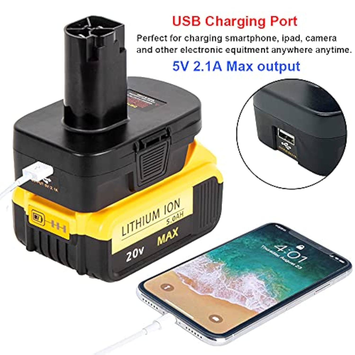 Battery Adapter to Use Dewalt 20V or Milwaukee 18V with Craftsman C3 19.2V