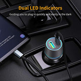 Fast Usb C Car Charger For Google Pixel 10/10 Pro/10 Pro Xl/10 Pro Fold/9/9A/8/7/6A Android Phone Plug, 48W Pd & Qc 3.0 Cigarette Lighter Adapter (Rapid Charging Type C Cable 3.3Ft Included)