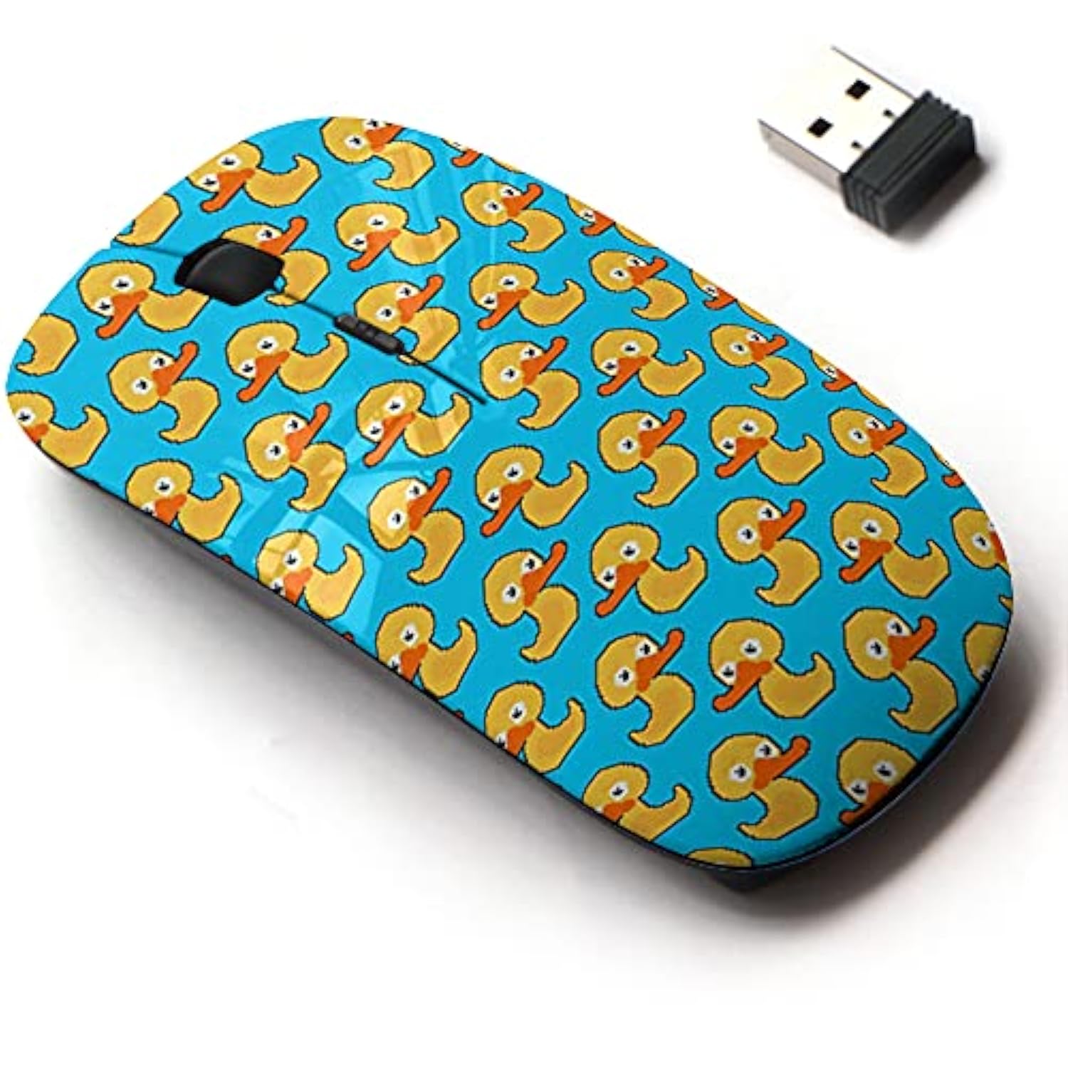 2.4G Wireless Mouse With Cute Pattern Design For All Laptops And Desktops With Nano Receiver - Rubber Duck Art