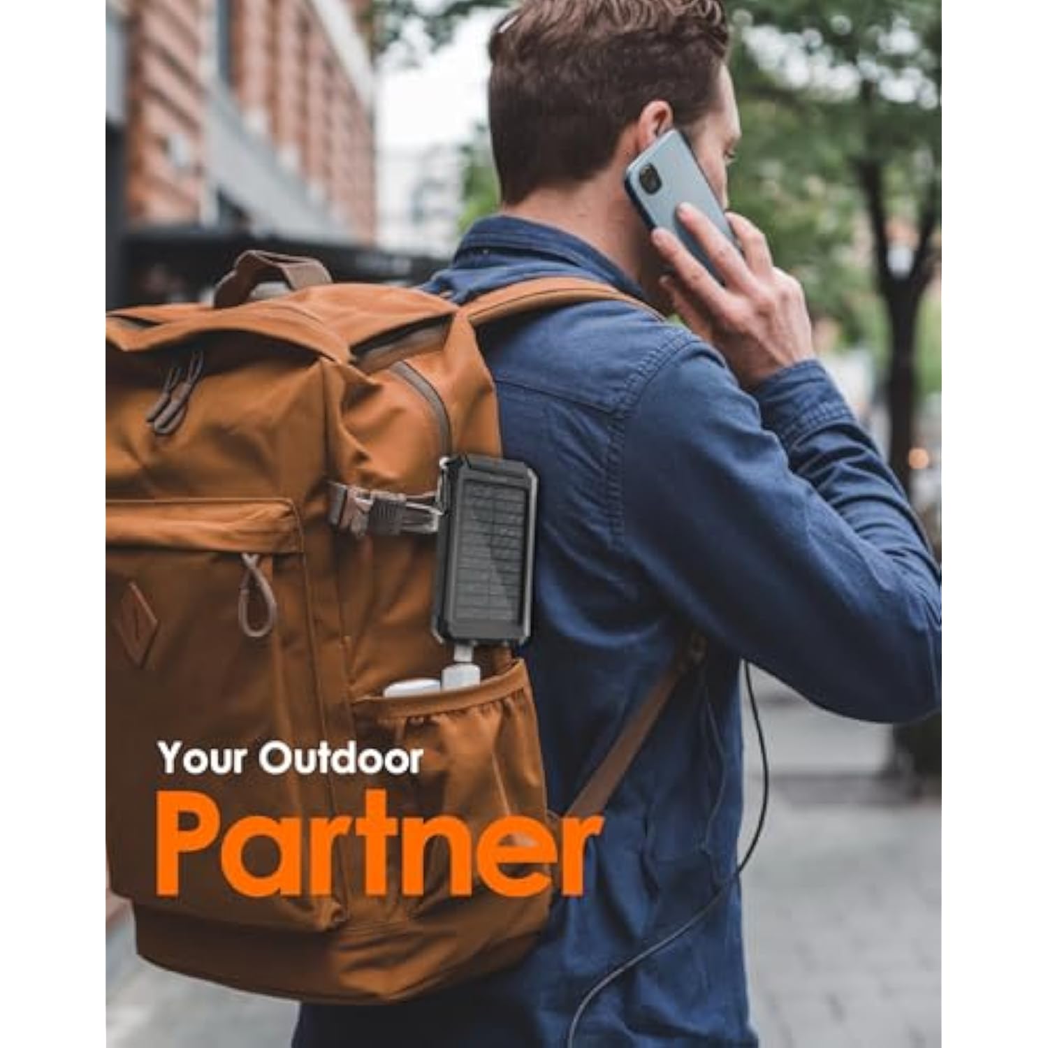 Solar Power Bank 10000Mah - Phone Charger With 20 Led Lights, Fast Charging For 3 Devices, Solar Phone Charger, Power Bank For Camping, Travel & Emergencies