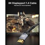 Displayport Cable 1.4 15Ft | 8K Dp Cable High Speed Display Port Cord | 8K@60H