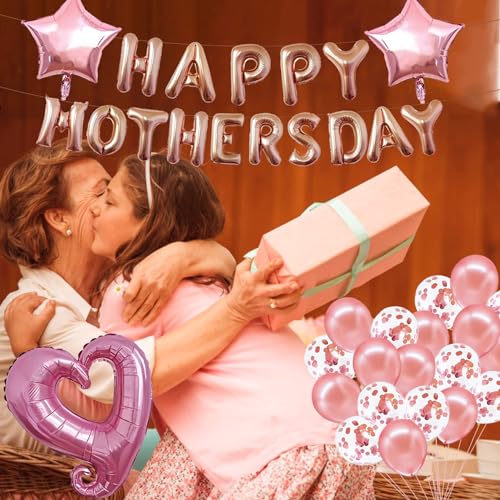 HAPPY MOTHER'S DAY Balloon Set Decoration for Mother's Day Party (PINK)