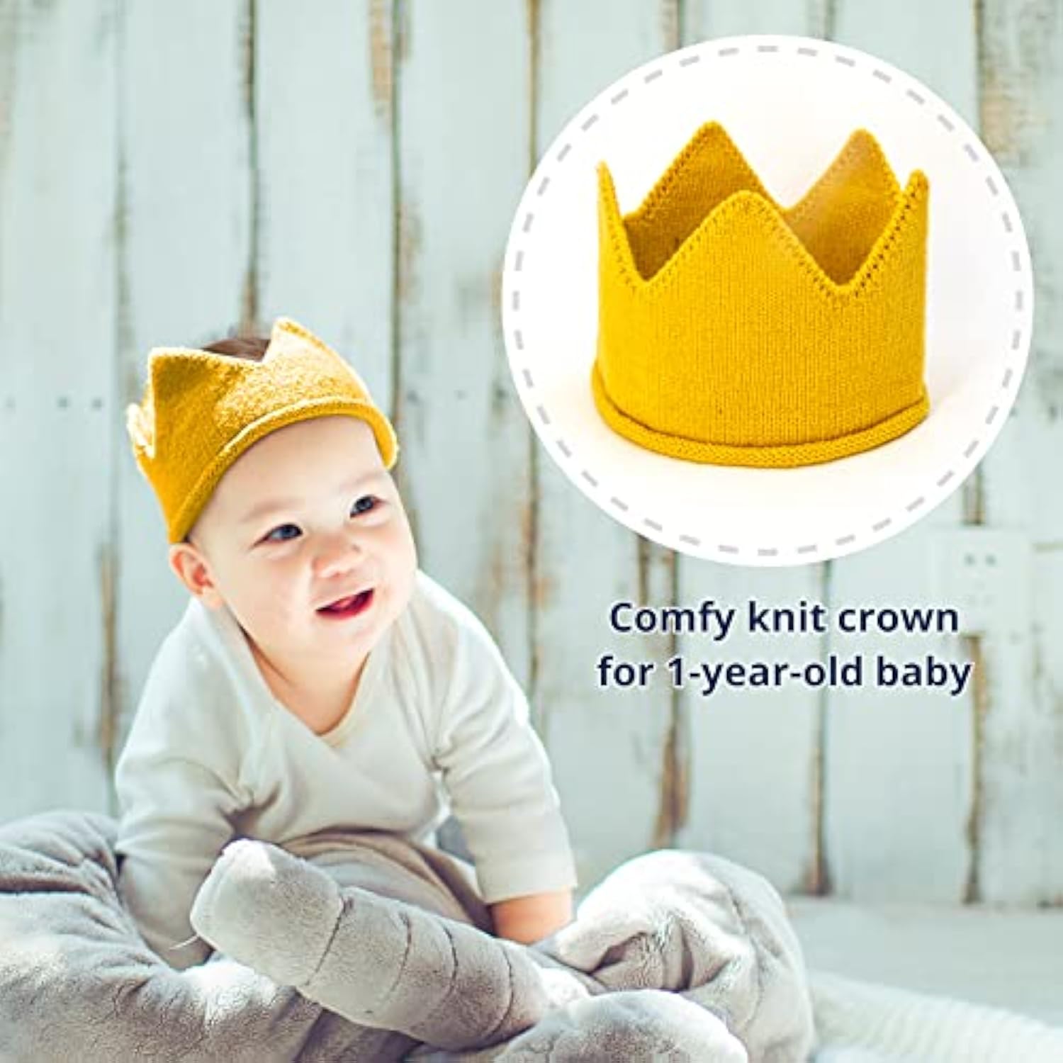 Baby Boy 1St Birthday Party Decorations By , Blue And Gold Set, Ribbon High Chair Banner, Birthday Crown Hat, Gold Cake Topper
